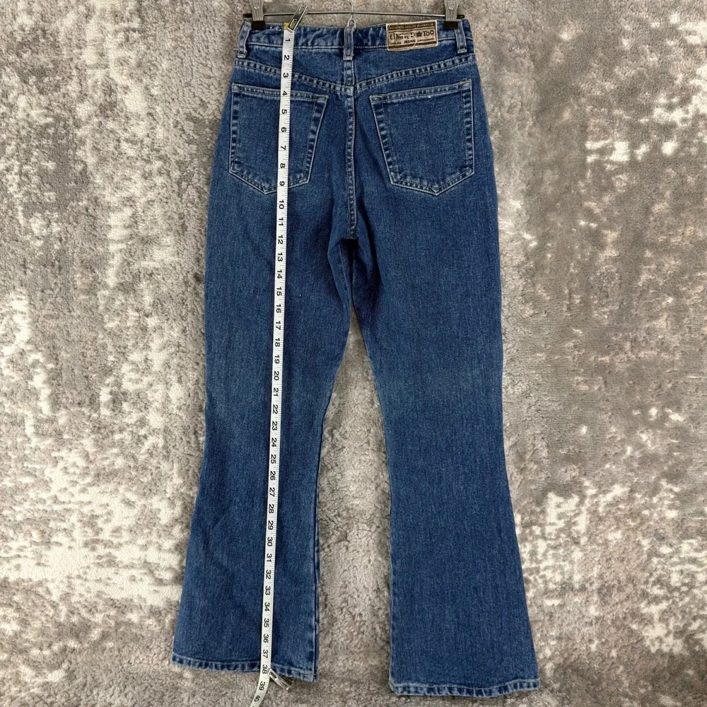 Limited Too Size 14 High Rise Sailor Button Flare Leg Y2K Denim Jeans Blue Women